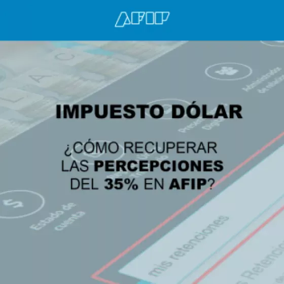 Impuesto al Dólar, ¿Cómo recuperar las Percepciones en AFIP?